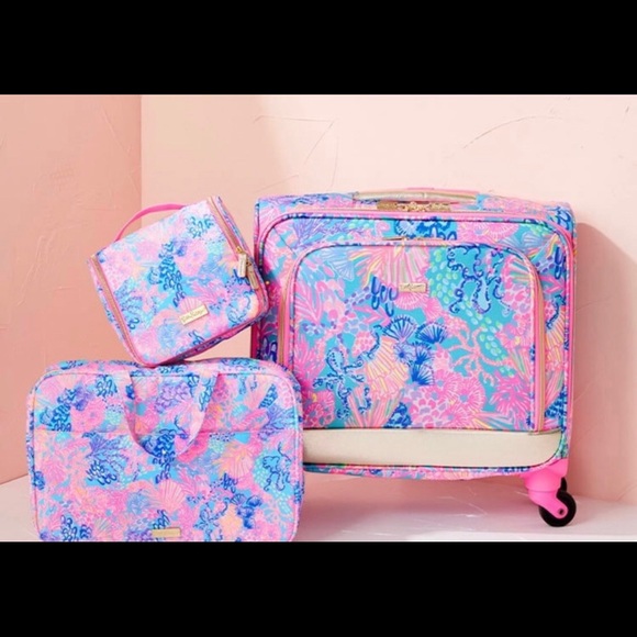 Lilly Pulitzer 3 PIECE luggage / suitcase set - Picture 4 of 6